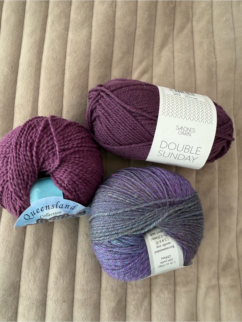 Sandnes Garn Double Sunday & Queensland Purple Yarn Bundle